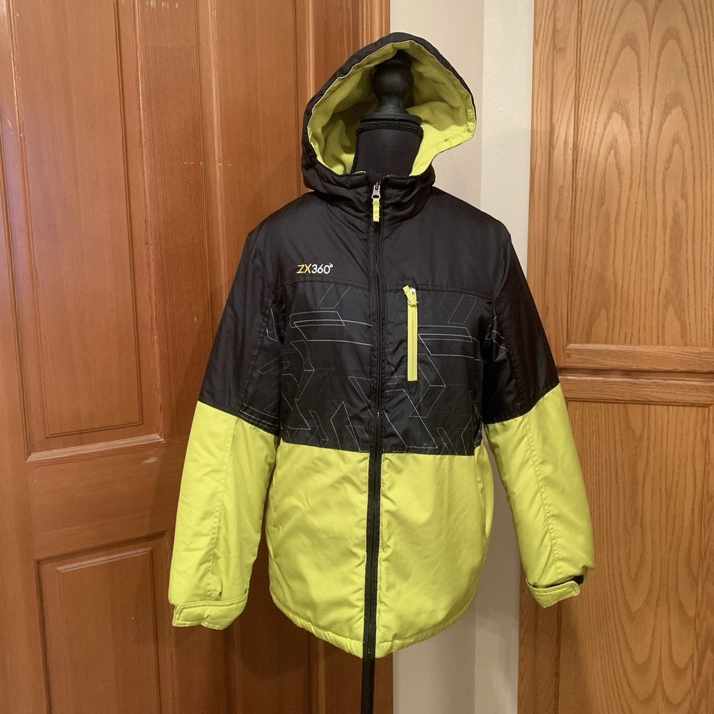 ZX360 Snowboard Jacket Youth Boys Large 14/16 Lime Green